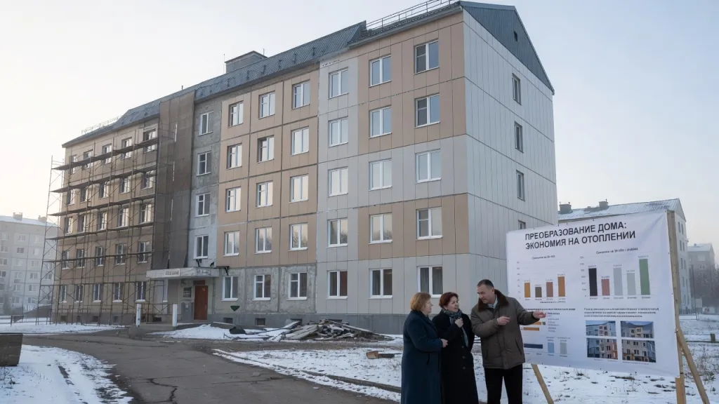 Панельный дом в Озерах преображается. Жильцы уже считают экономию на отоплении
